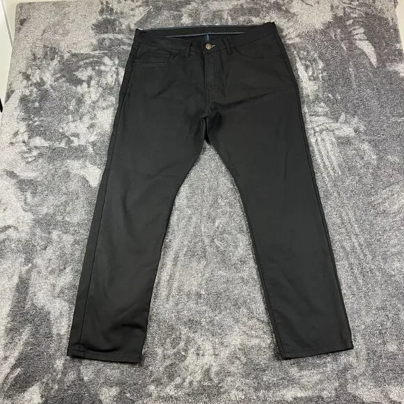 Blue Delta Custom Black Jeans USA Men's 35X28 Stretch Straight PF10 *Read - Picture 1 of 12